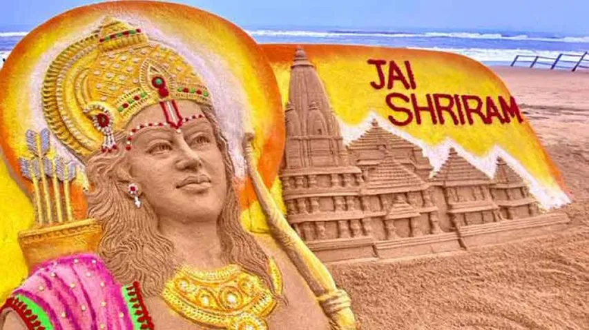 Sand Artist Sudarsan Pattnaik Creates Replica Of Ram Temple At Puri Beach