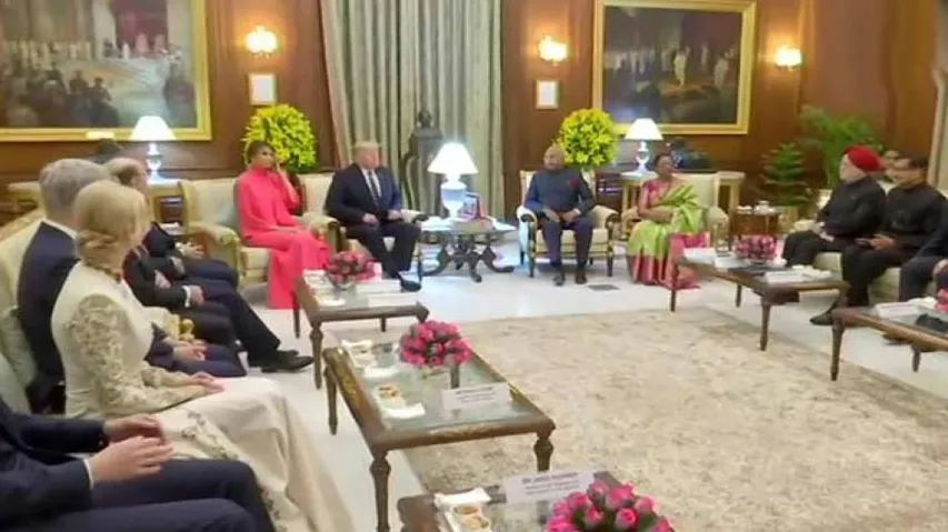 Rashtrapati Bhavan In All Its Grandeur Hosts The Trumps