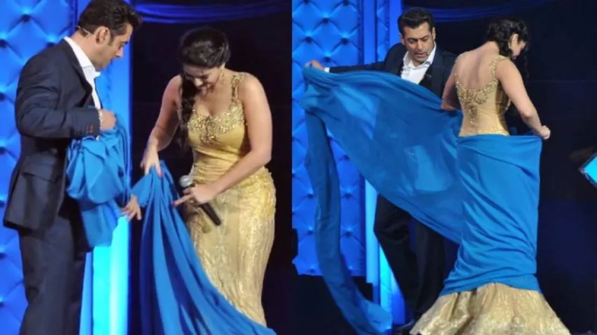 Salman Khan Giving Saree Lessons To Sunny Leone WATCH