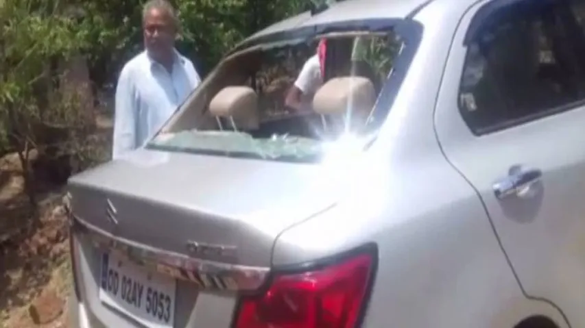 BJP leader Krushna Jagdev's vehicle vandalised