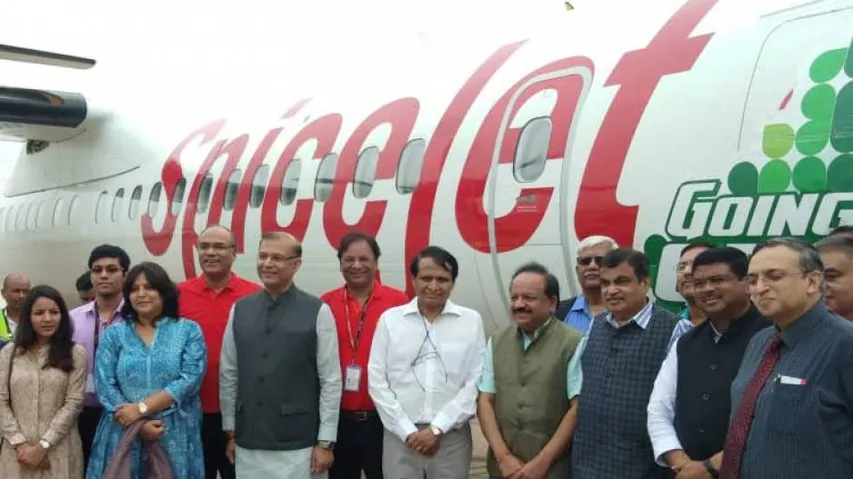 SpiceJet operates India's first flight partially powered by bio-fuel