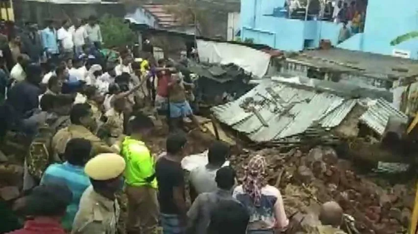 15 Killed As Wall Collapses On Houses In Tamil Nadu