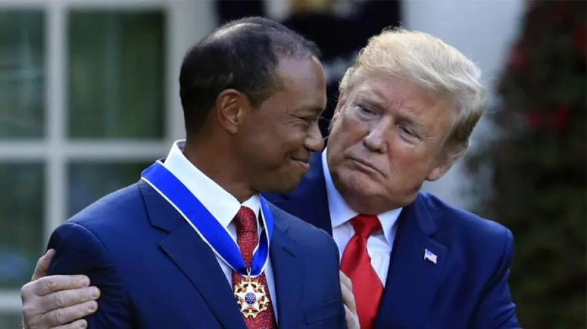 Tiger Woods receives Presidential Medal of Freedom