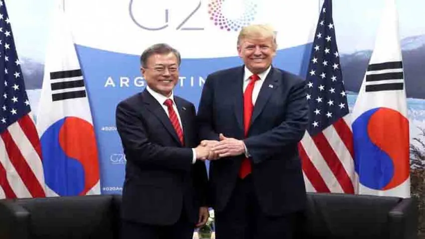 Trump sends message to Kim through S.Korean President
