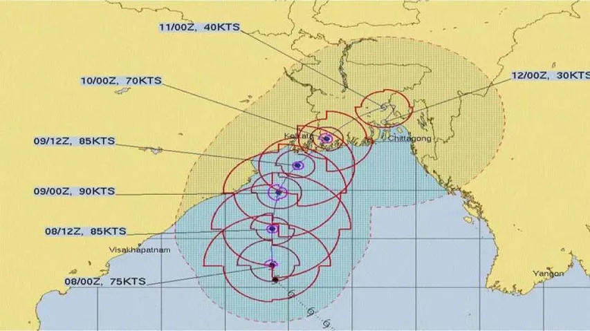 Cyclone Bulbul impact on Odisha ticks from Nov 8 midnight, landfall in WB on Nov 9 evening!