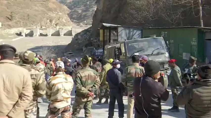 Rescue Work At Tapovan Tunnel Halted Temporarily After Surge In Water Level Of Dhauli Ganga