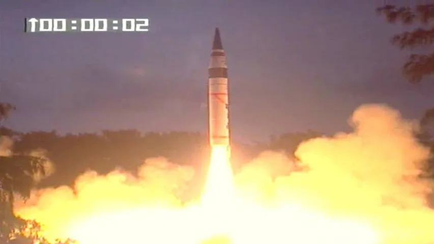 Nuclear capable ballistic missile Agni-V test-fired