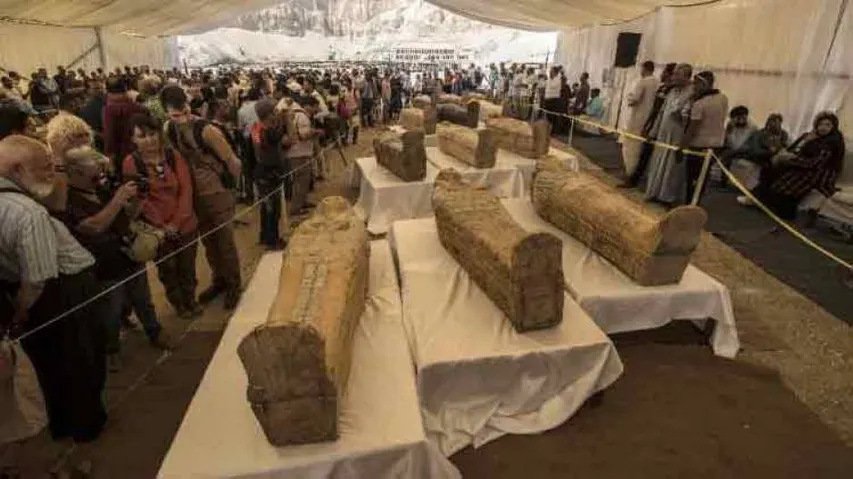 Egypt displays 30 ancient sarcophagi in Luxor