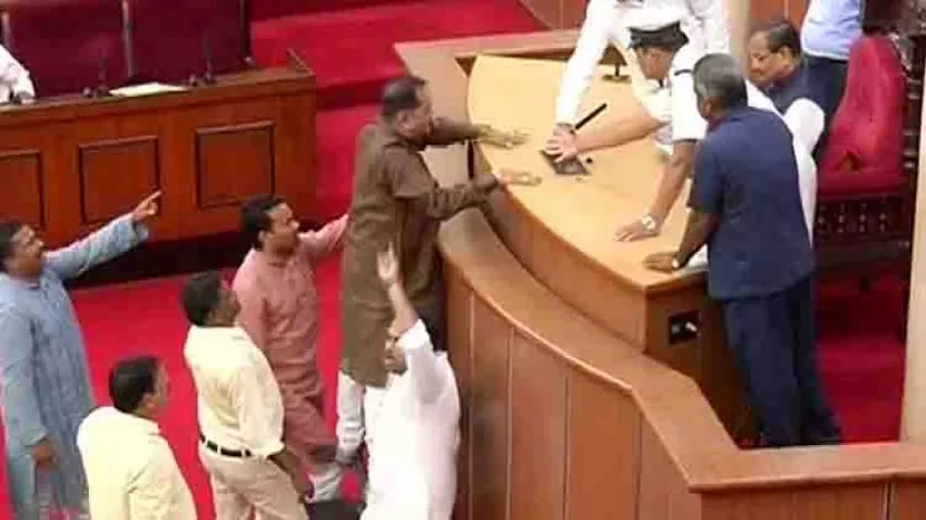 House adjourned after ruckus over fuel price hike, cooperative bank loan scam by Opposition
