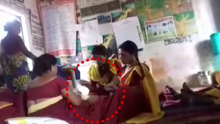 Bribe inside Odisha Anganwadi centre: CDPO caught on camera