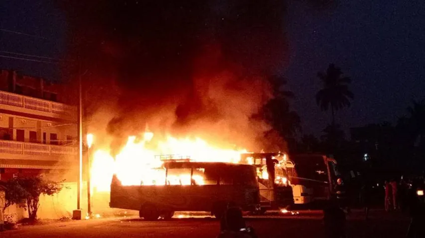 Odisha: 3 Buses Gutted In Fire At Puri Bus Stand