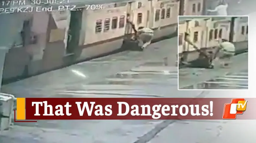Watch: RPF Constable Saves Elderly Woman From Being Run Over By Train In Secunderabad