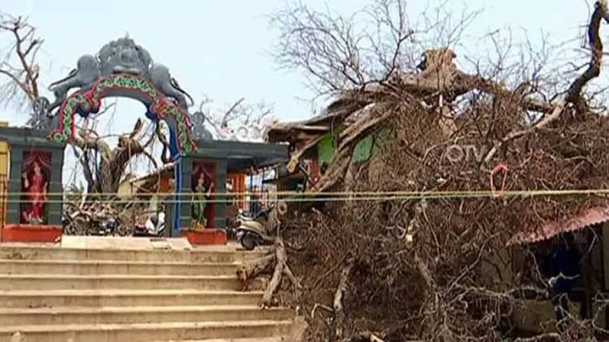 Ancient temples witness destruction dance of cyclone Fani!