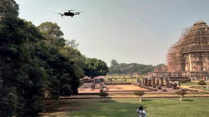 Russian tourists detained for flying drones over Konark Sun Temple