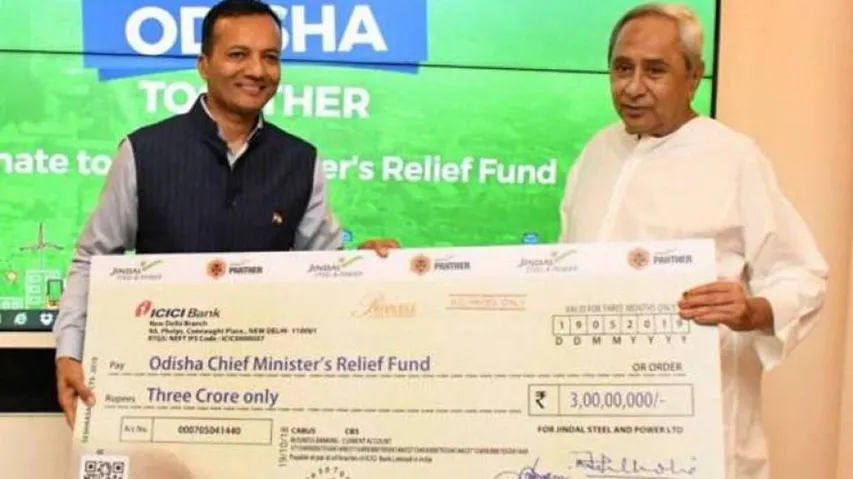 JSPL gives Rs 3 crore to Odisha CM Relief Fund