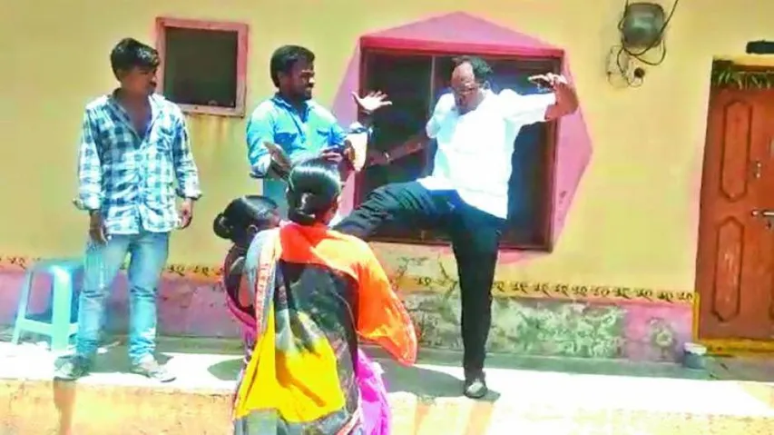 Telangana rural body chief arrested for kicking woman