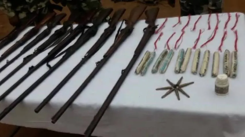 Huge Cache Of Weapons, Maoist Articles Seized After Combing Operations In Odisha-Andhra Border