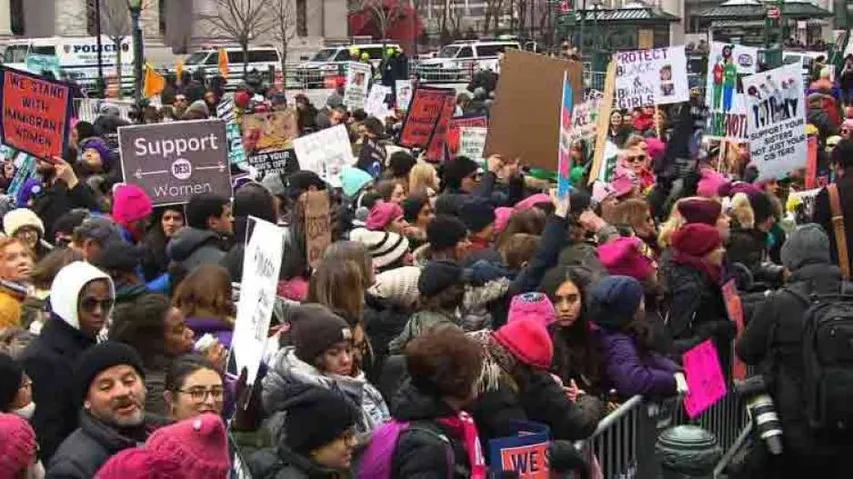 Thousands march across US to protest against Trump
