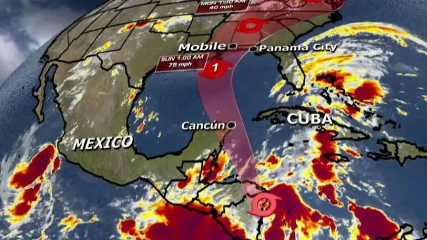 Hurricane Nate strengthens over Gulf of Mexico
