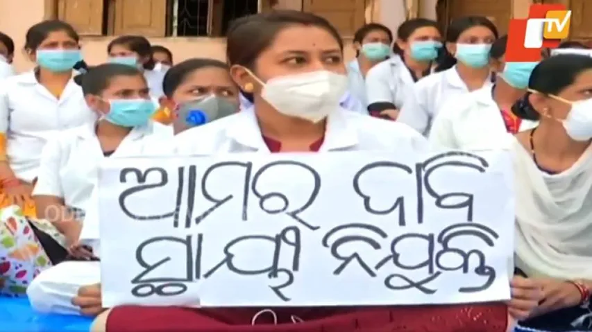 Permanent Job Our First & Last Demand: Nurses In Covid Duty Launch Indefinite Stir In Berhampur