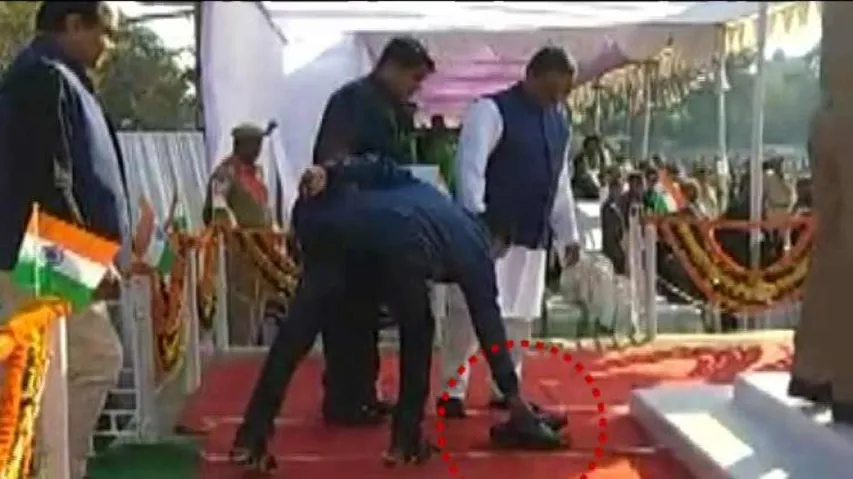 Shoe Howler Hits Odisha Minister At R-Day Celebrations