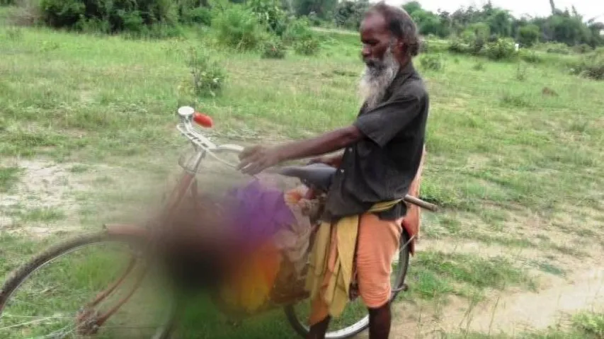 Ostracised man in Odisha carries relative's dead body on bicycle