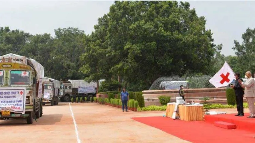 President Kovind Flags Off Relief Material For Flood Affected States