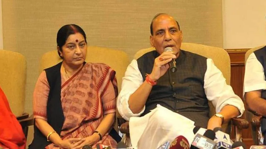 Rajnath, Sushma to brief opposition parties on China, Kashmir