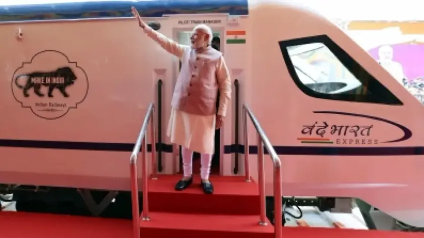 PM Modi flags off Vande Bharat train 