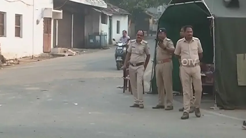 A Temporary Police Out Post In Sambalpur