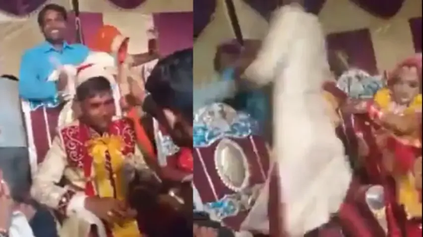 Groom picks up fight with bride’s Jiju after prank goes horribly wrong, watch
