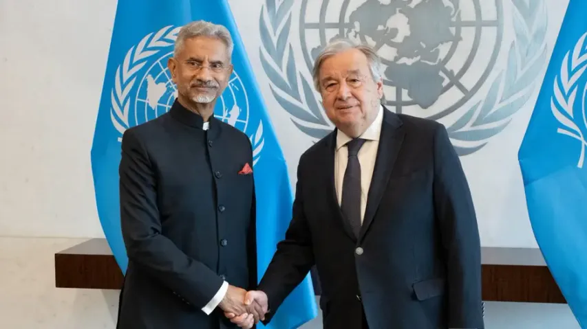 External Affairs Minister S. Jaishankar meets UN Secretary-General Antonio Guterres