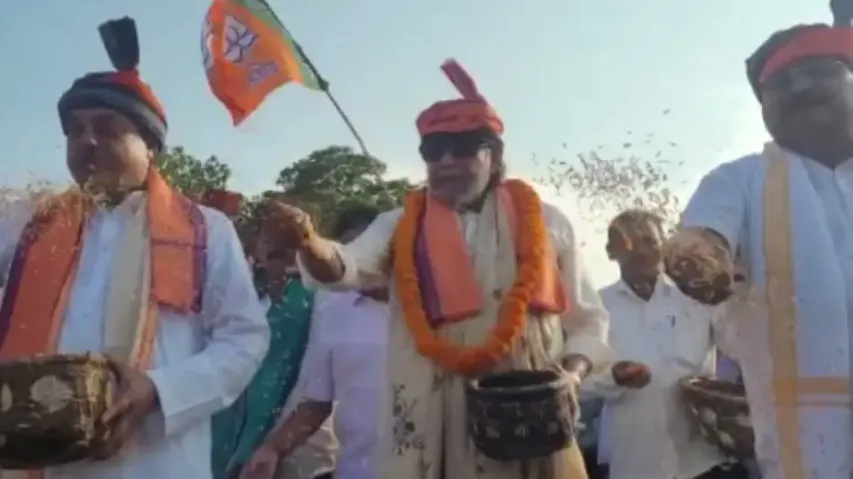 Akshaya Tritiya: Veteran actor Mithun Chakraborty performs ‘Akhi Muthi Anukula’ ritual in Odisha’s P