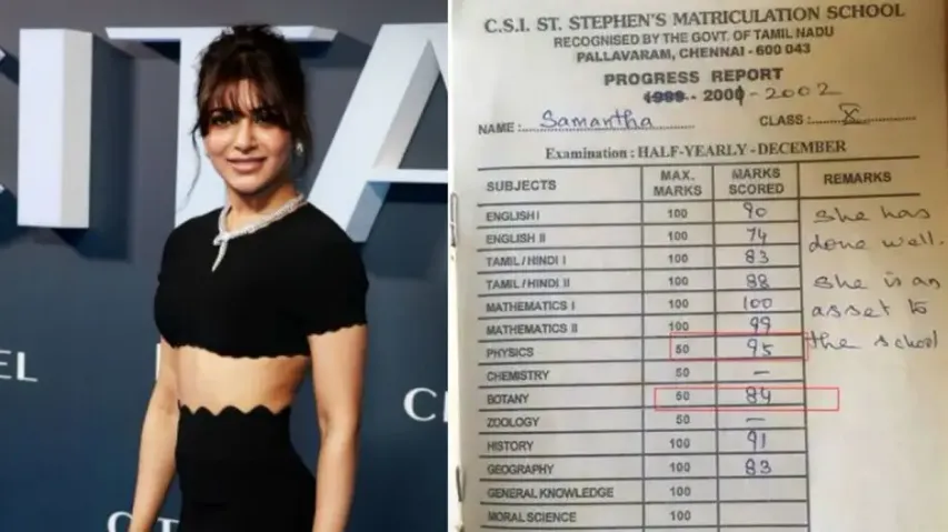 Samantha’s Class 10 marksheet goes viral, fans shocked with her marks