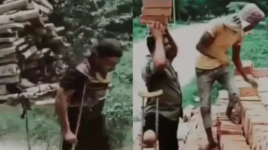 Man with no leg toils hard to feed his family… What is your excuse?