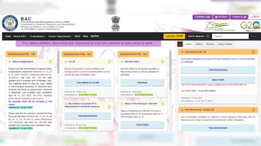 DRDO recruitment 2023