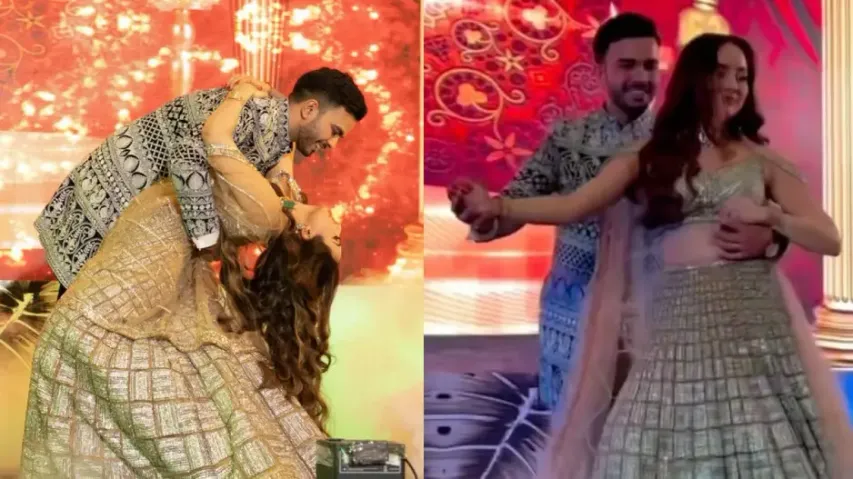 Bride and groom's enchanting dance on 'Saathiya