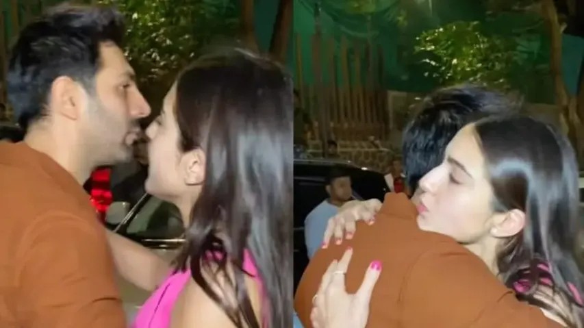Sara Ali Khan, Kartik Aaryan share warm hug at Gadar 2's success bash