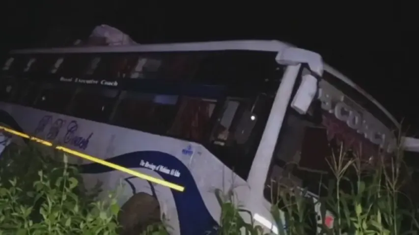 Close shave for 35 passengers as bus overturns in Gajapati