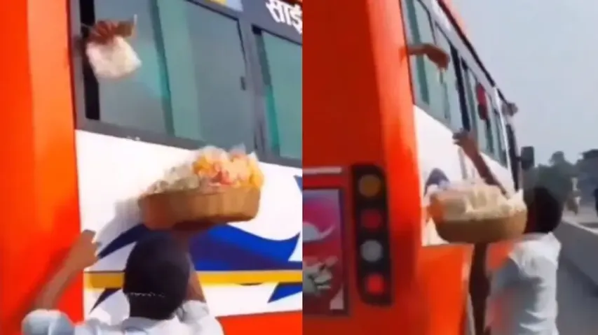 Video of passenger mocking street vendor while returning money goes viral