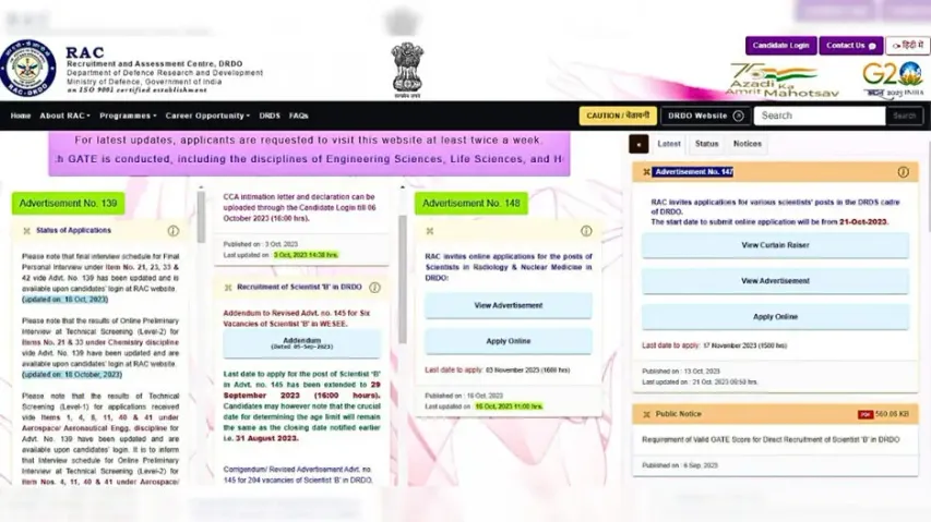 DRDO recruitment 2023