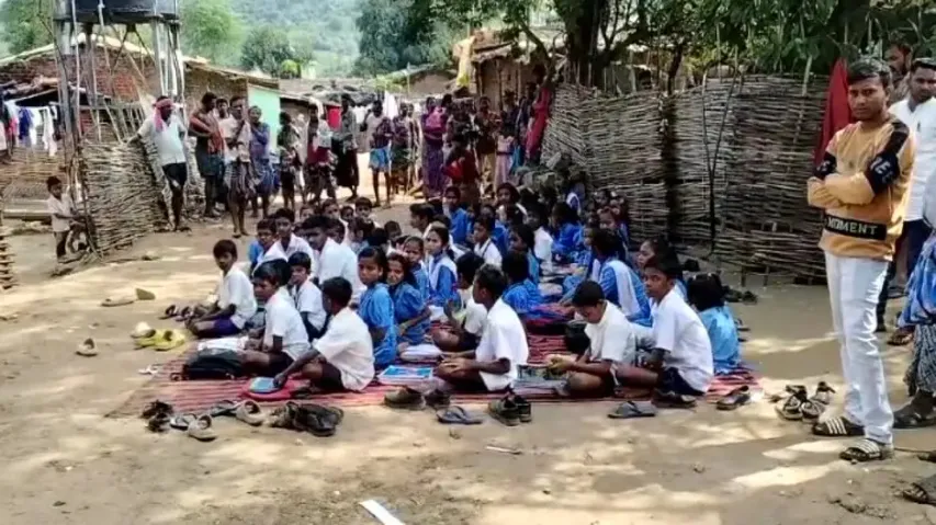 Odisha students stage protest over encroachment on school road