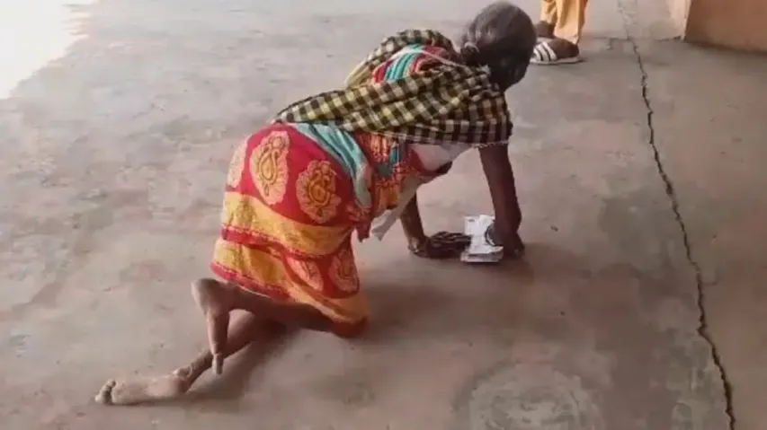 Odisha Shocker! With no tricycle, 68-yr-old woman crawls for 30km to withdraw money
