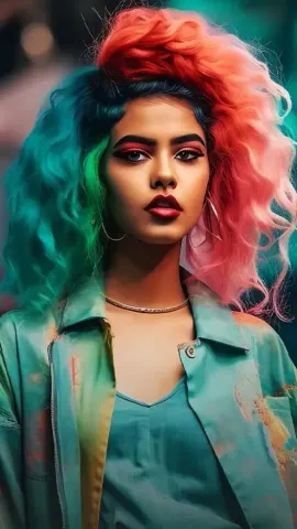 AI Stunning Imagery Of Youthful Elegance In Curly Hair Showcase