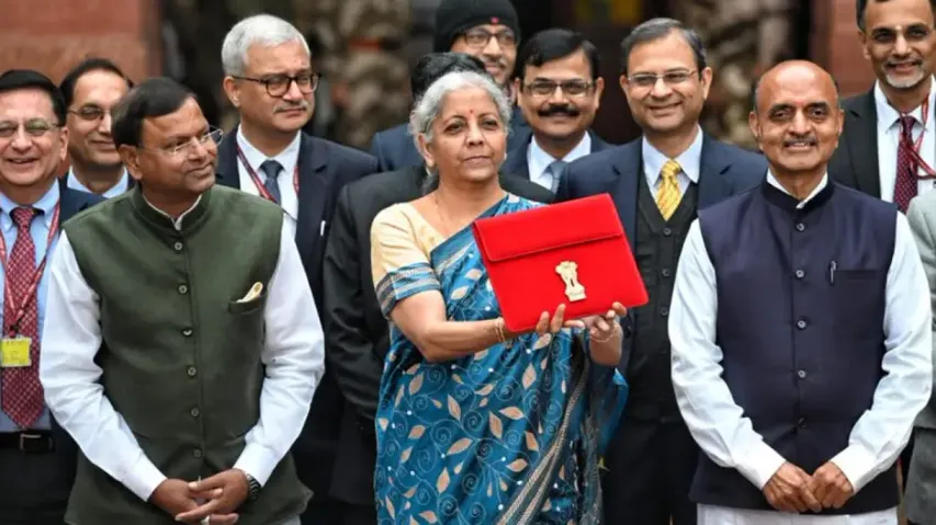Finance Minister Nirmala Sitharaman with Budget
