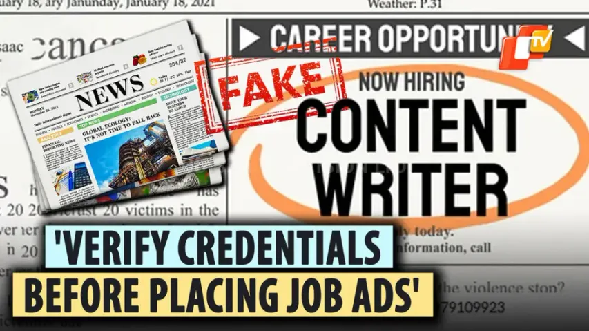 Job Scam Alert! Press Council Asks Newspapers To Cross-Check Credentials Of Firms Placing Job Ads