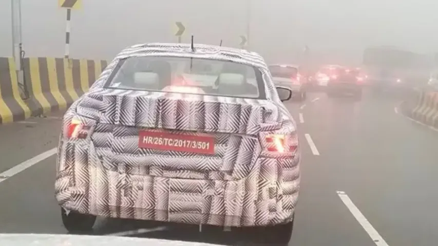 Maruti Dzire Facelift Spy Shot 