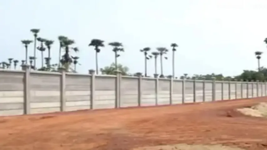 Boundary wall for the airport in Puri
