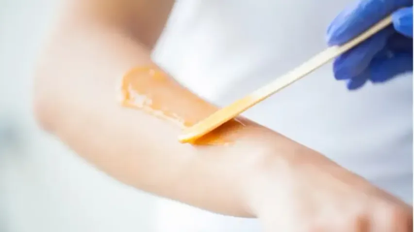 Waxing hand