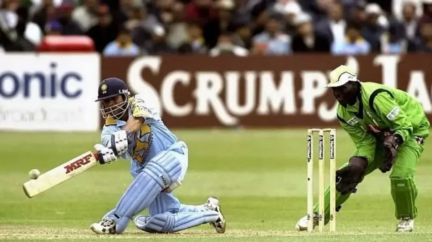 Sachin Tendulkar plays a shot against Kenya at the Barabati Stadium in Cuttack in 1996 World Cup